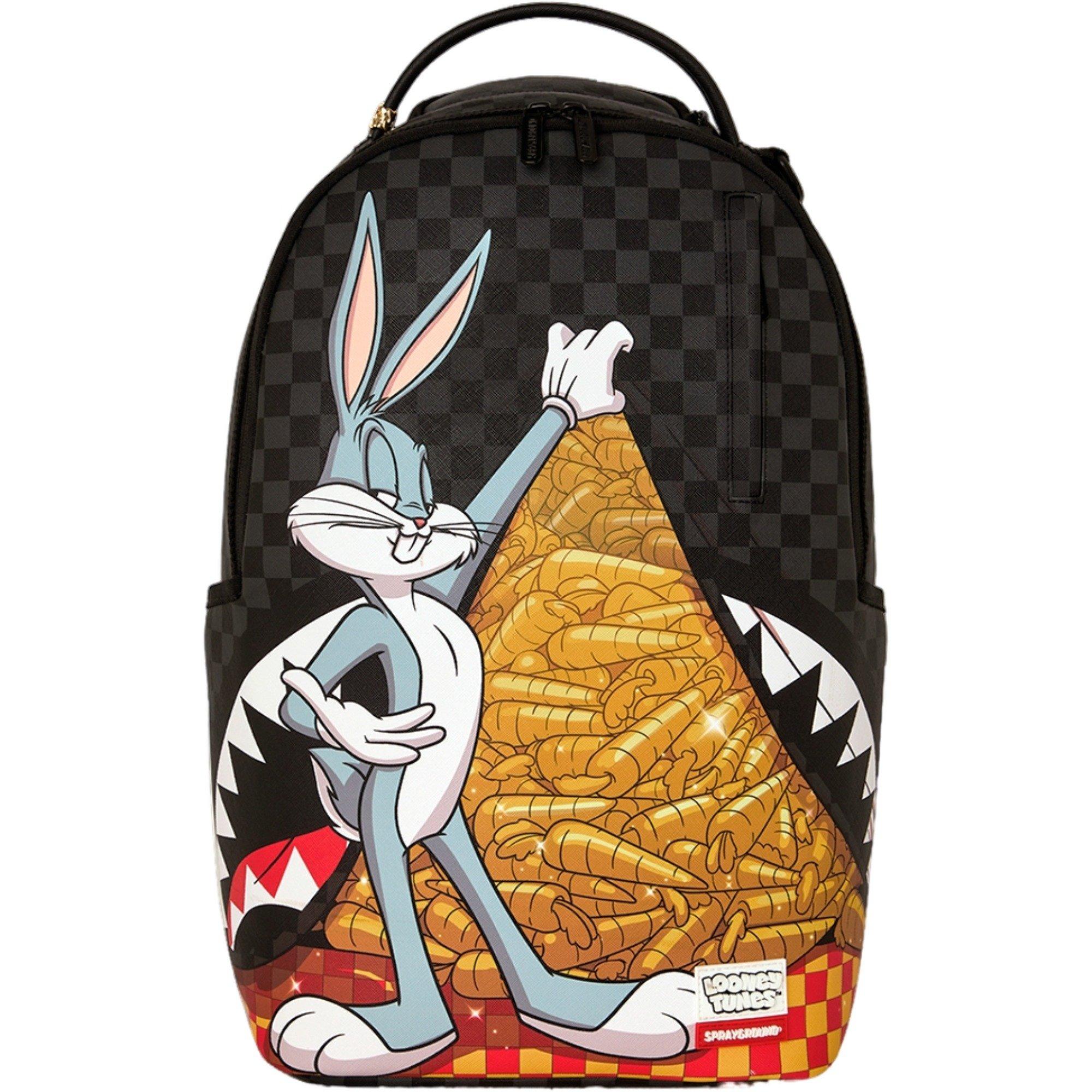 Sprayground Looney Tunes Carrot Stash Backpack - BLACK/GOLD